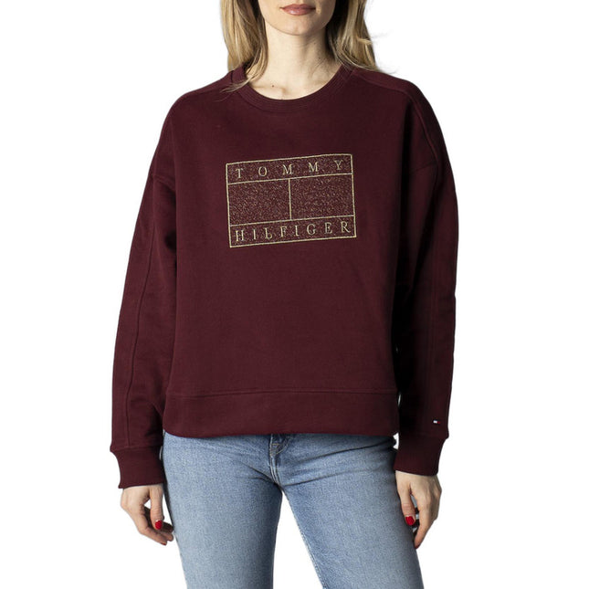 Tommy Hilfiger Jeans Women Sweatshirts-Tommy Hilfiger Jeans-bordeaux-XXS-Urbanheer