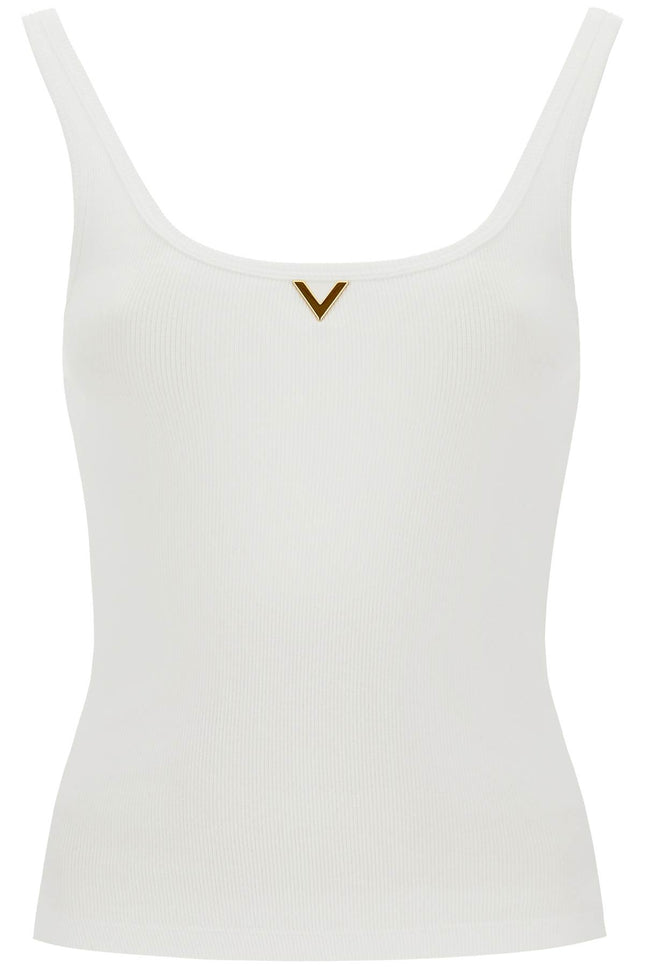 Valentino Garavani ribbed tank top with v neckline