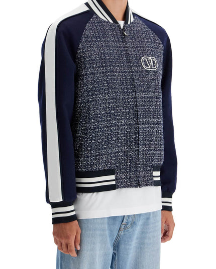 Valentino Garavani tweed bomber jacket for