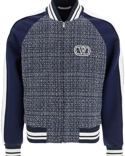 Valentino Garavani tweed bomber jacket for