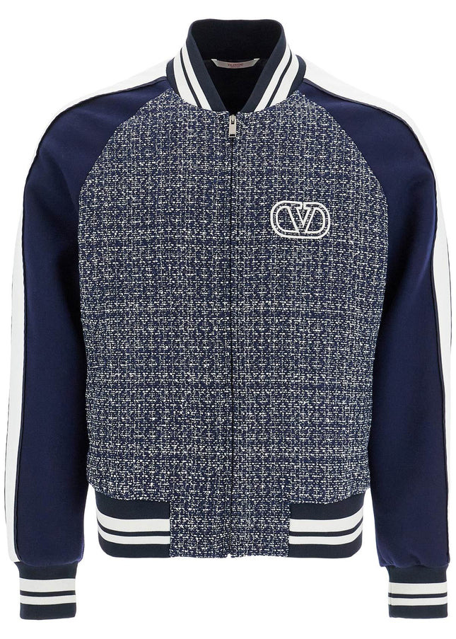 Valentino Garavani tweed bomber jacket for