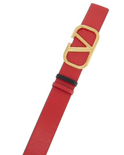 Valentino Garavani leather vlogo signature reversible belt