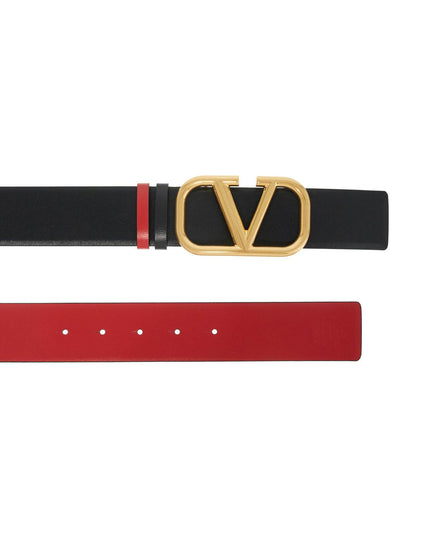 Valentino Garavani leather vlogo signature reversible belt