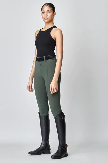 High-Rise Compression Breeches Green-Breeches-Yagya-Urbanheer