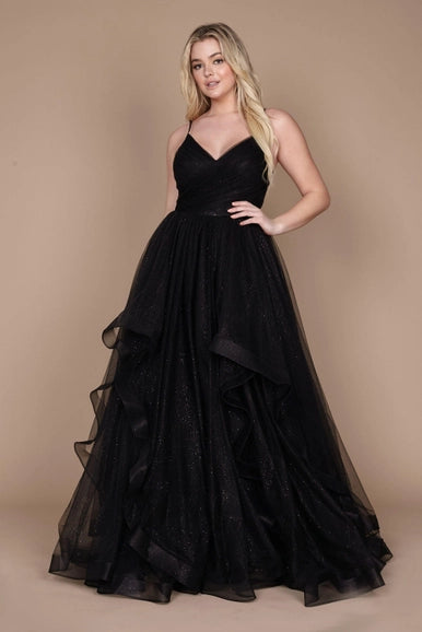 Dylan & Davids Long Formal Ball Gown-Dylan & Davids-Black-10-Urbanheer