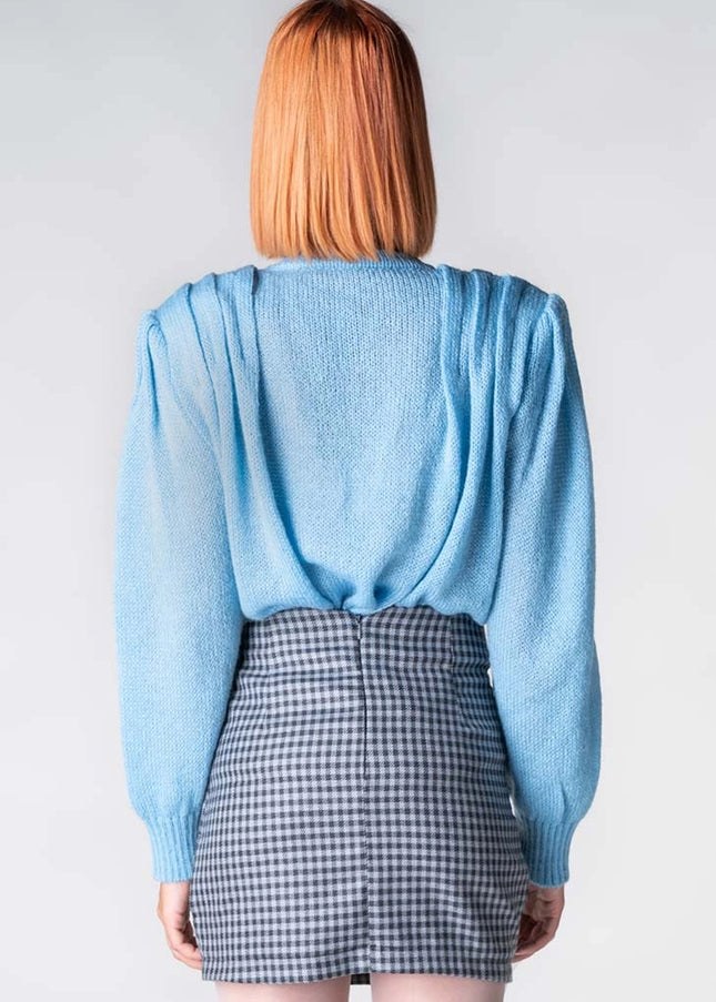 Light Blue Alice Shoulder Jumper-Clothing - Women-Nicole Baratta-One Size-Urbanheer