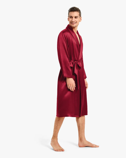 Smooth Silk Robe Claret-Robe-MommeSilk-Urbanheer