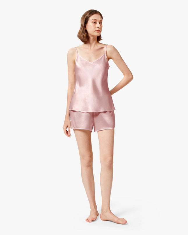 Sweet Silk Camisole Set Rosy Pink-Sets-MommeSilk-Urbanheer