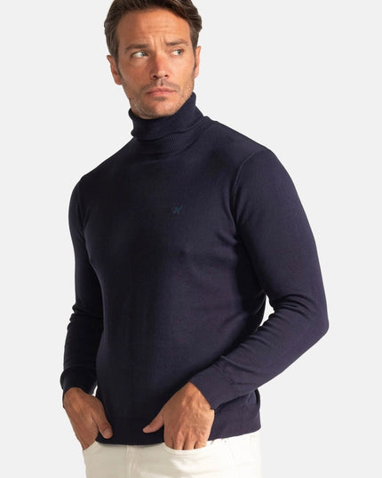 Navy Turtleneck Sweater-Sweater-Williot-Urbanheer