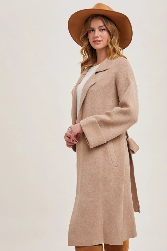 Effortless Knitted Trench Coat LATTE