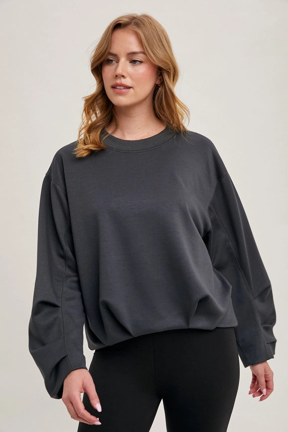 Softstreme Voluminous-Sleeve Pullover ASH