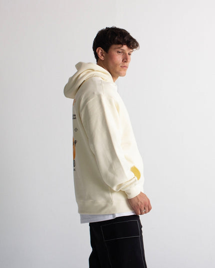 304 Mens Paradise Hoodie Ecru-304 Clothing-Urbanheer