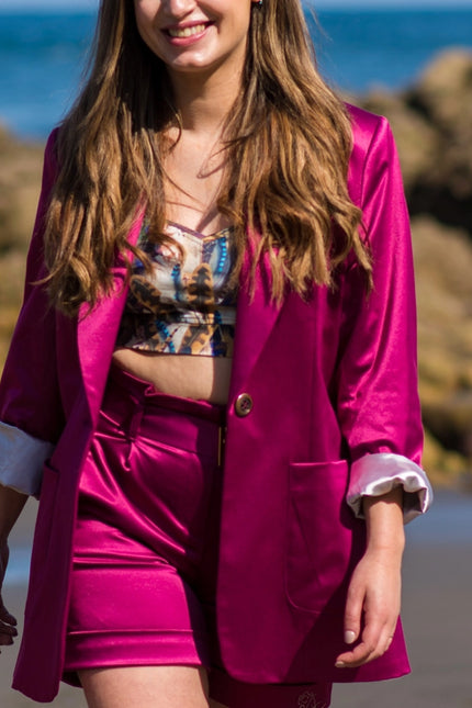 Urban Jacket And Shorts Suit-Jacket and Shorts Suit-Nereide Asturias-Raspberry-XS-Urbanheer