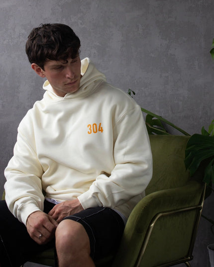 304 Mens Paradise Hoodie Ecru-304 Clothing-Urbanheer