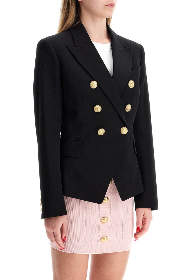 "6-Button Crepe Jacket For