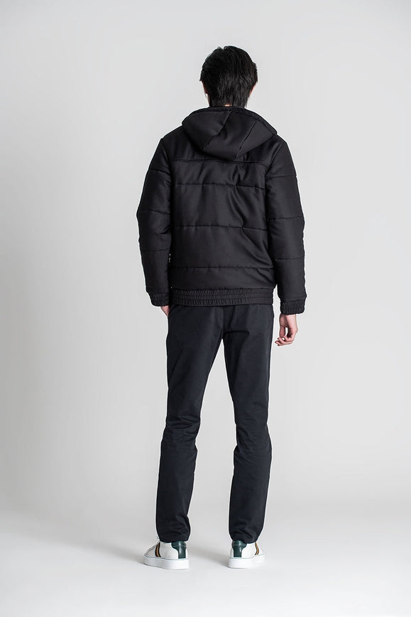 Padded Puffer With High Collar And Hood.-Coats & Jackets-JEF-Urbanheer