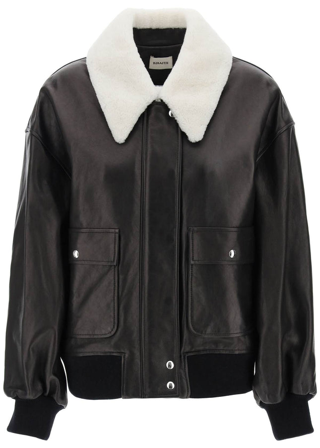 Khaite Leather Shellar Jacket-Jacket-KHAITE-M-Urbanheer