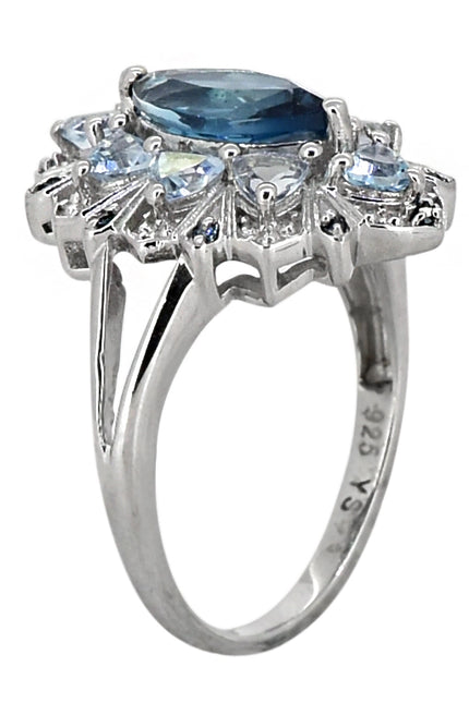 London Blue Topaz 925 Sterling Silver Ring Jewelry-Ring-Tiramisu-Urbanheer