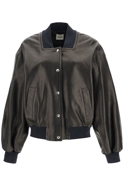 Khaite leather spence bomber