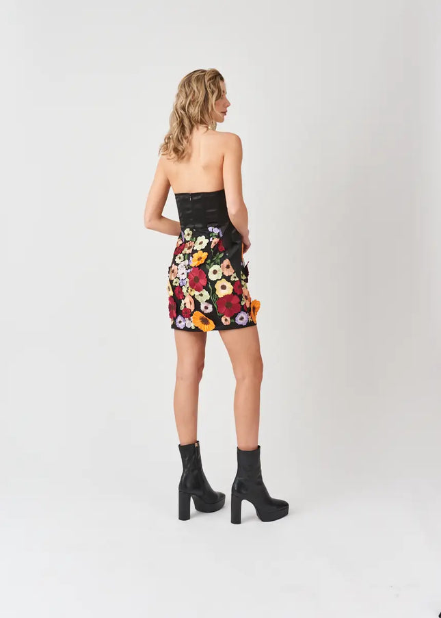 Emilia Floral Applique Mini Dress-Clothing - Women-Amy Lynn-Urbanheer