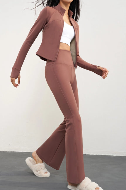 Mellow Extra-Warm Fleece Crop Active Yoga Jacket Smoke Topaz-JACKET-91thelabel-S-Urbanheer