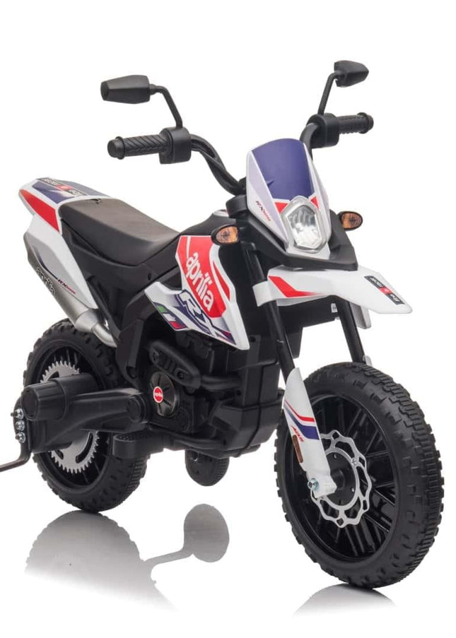 12V Aprilia Motorcycle 1 Seater Ride-On-Toys - Kids-Freddo Toys-White-Urbanheer