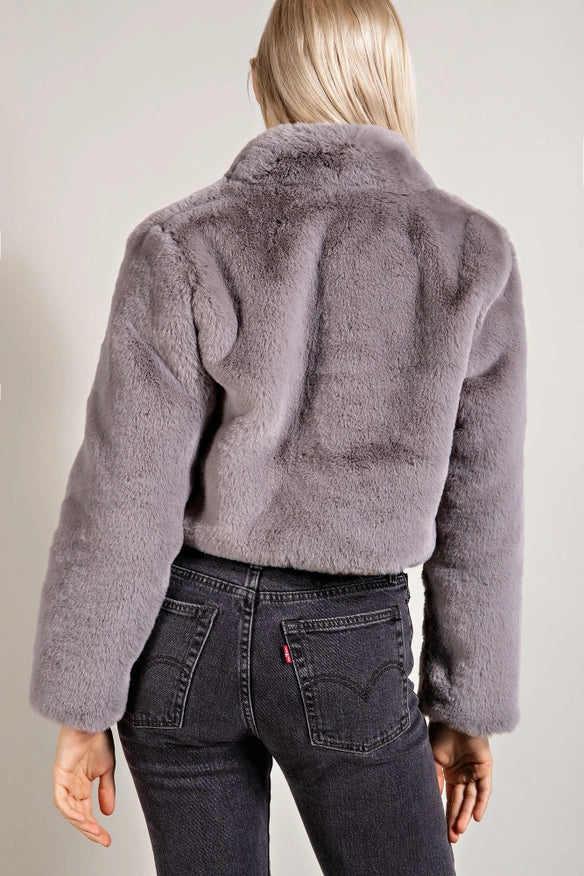 Cropped Faux Fur Jacket-Jacket-EDIT by NINE-Urbanheer