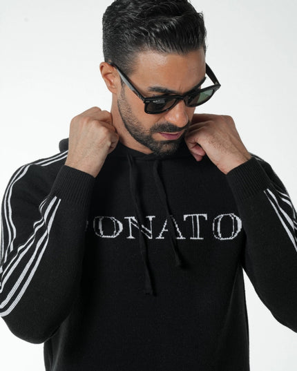 Black Hooded Sweatshirt-Sweatshirt-Donato-Urbanheer