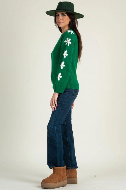 DAISY Love Sweater Top-Green-Sweater Top-Lucca Couture-Urbanheer