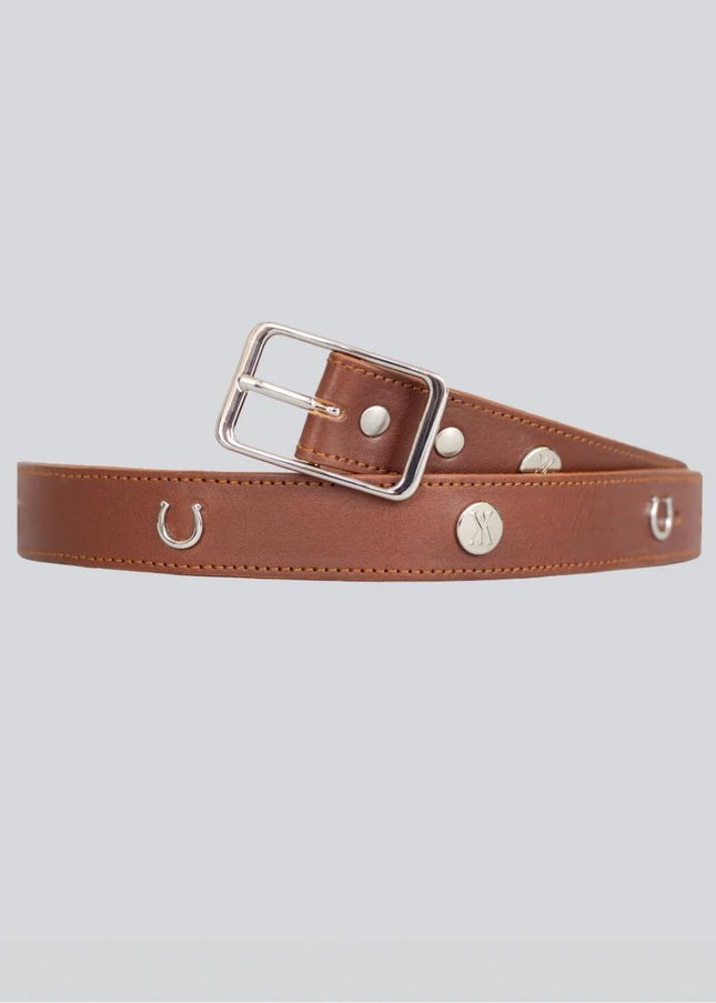 Leather Buckle Belt Brown-BELT-Yagya-Urbanheer