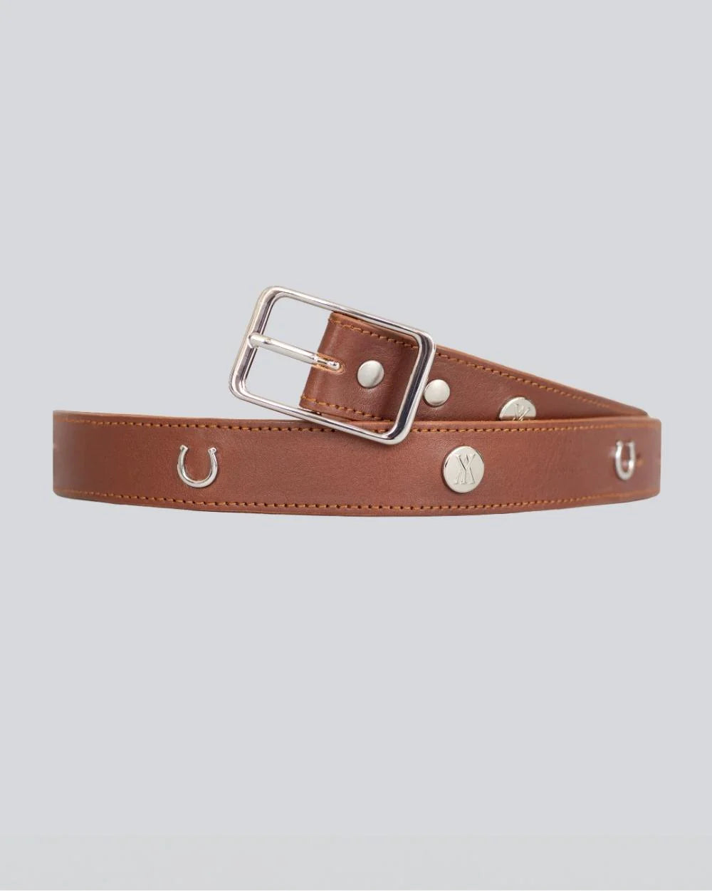 Leather Buckle Belt Brown-BELT-Yagya-Urbanheer