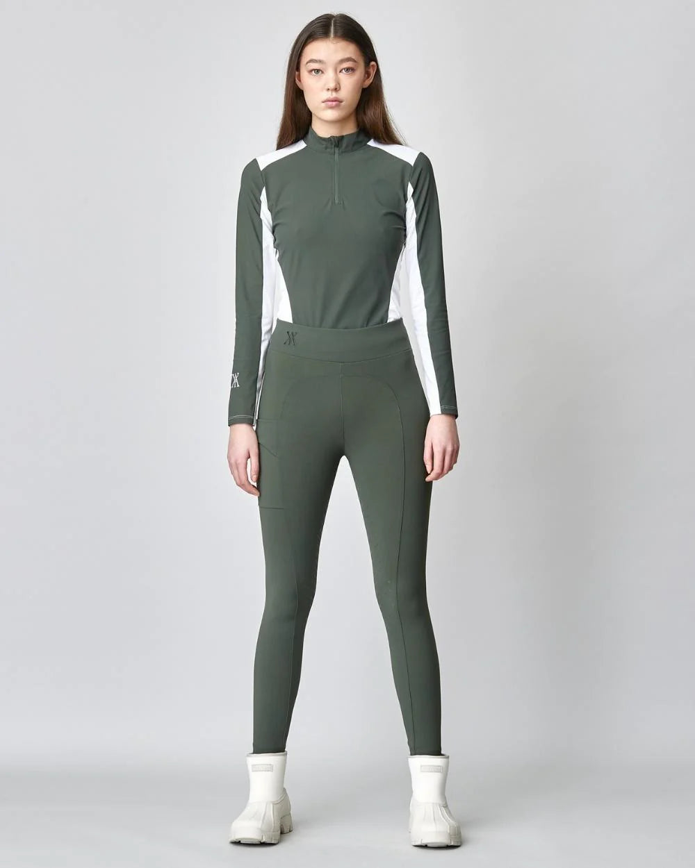 Compression Pull-On Riding Breeches Green-Breeches-Yagya-Green-XXS-Urbanheer