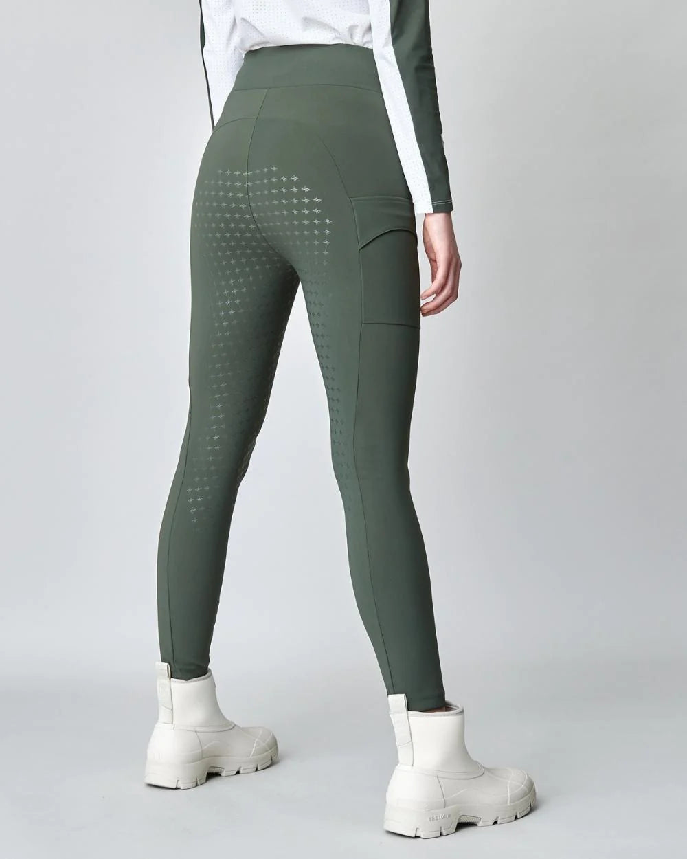 Compression Pull-On Riding Breeches Green-Breeches-Yagya-Urbanheer