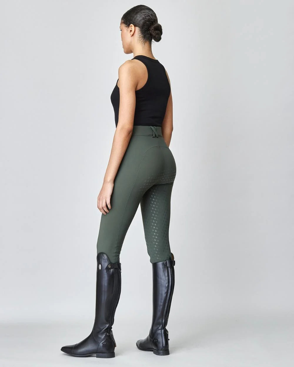 High-Rise Compression Breeches Green-Breeches-Yagya-Urbanheer