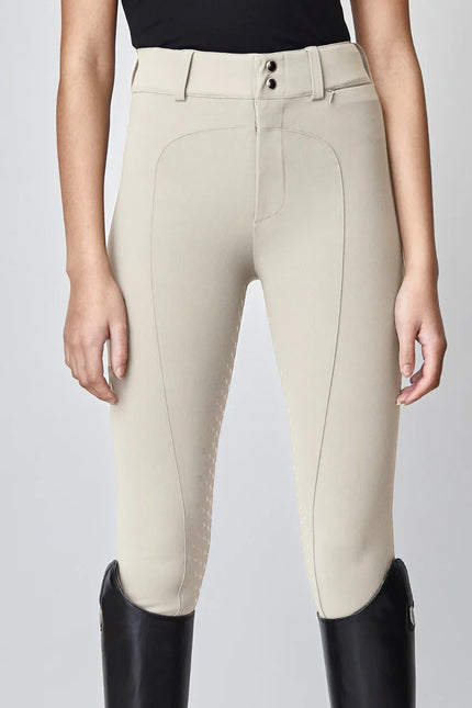 High-Rise Compression Breeches Tan-Breeches-Yagya-Urbanheer