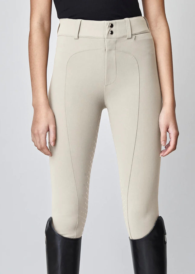 High-Rise Compression Breeches Tan-Breeches-Yagya-Urbanheer