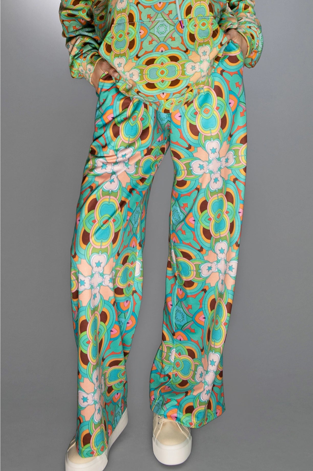 Luxuriously Soft Cotton Jersey Agua Psychedelic Sweatpants-Nuvula-Urbanheer