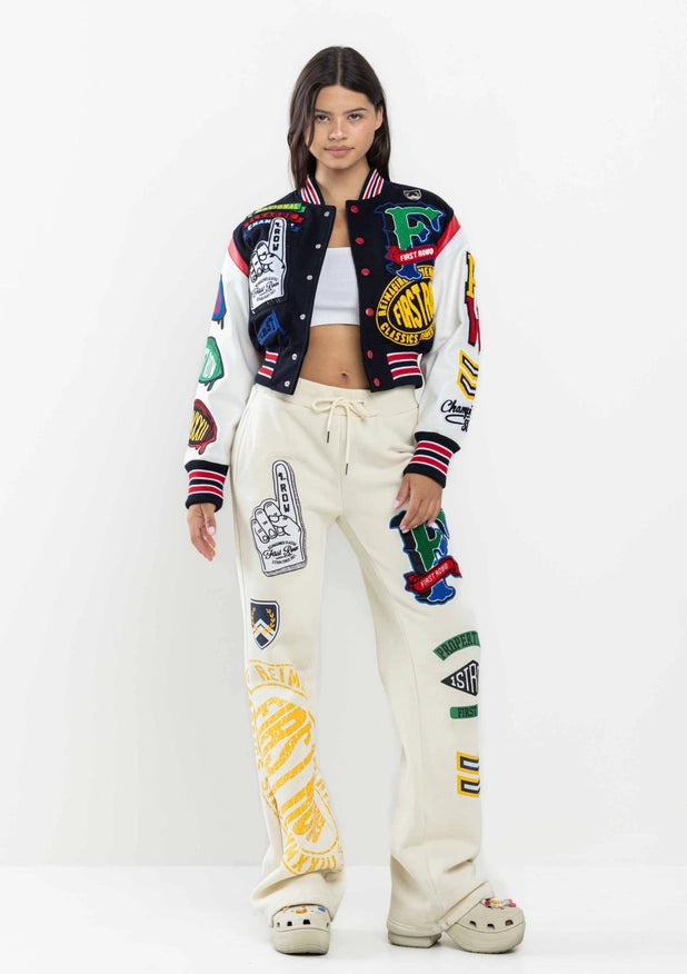 Championship Winner Cropped Varsity Jacket-Jacket-First Row-Urbanheer