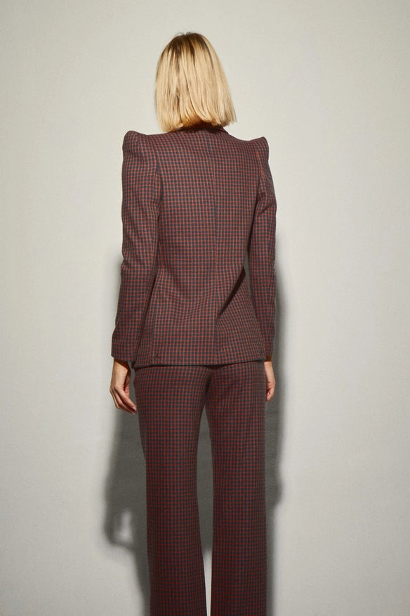 Vichy Tailored Checkered Blazer-Bblazer-Dolores Promesas-Urbanheer