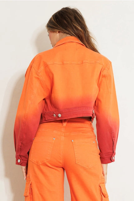 Color Palette Denim Jacket - Orange-Clothing - Women-Vibrant M.i.U-Urbanheer