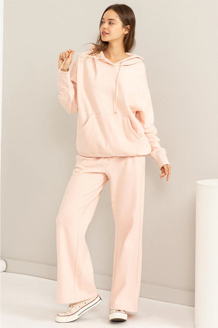 Weekend Chiller Drop Shoulder Oversized Hoodie - Pink-Clothing - Women-HYFVE-Urbanheer