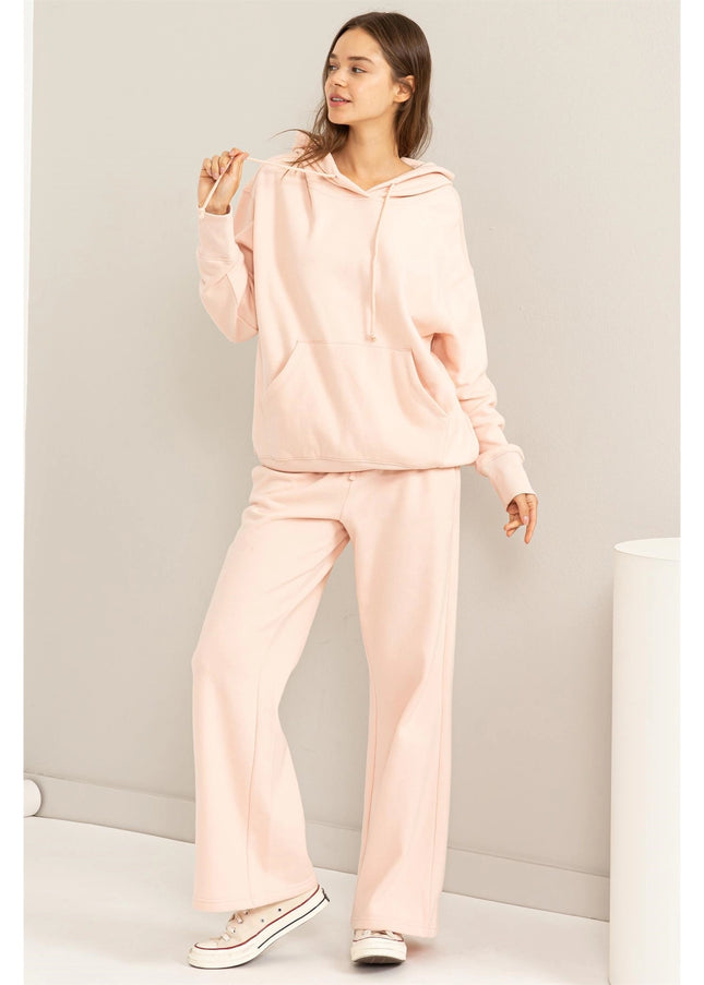 Weekend Chiller Drop Shoulder Oversized Hoodie - Pink-Clothing - Women-HYFVE-Urbanheer