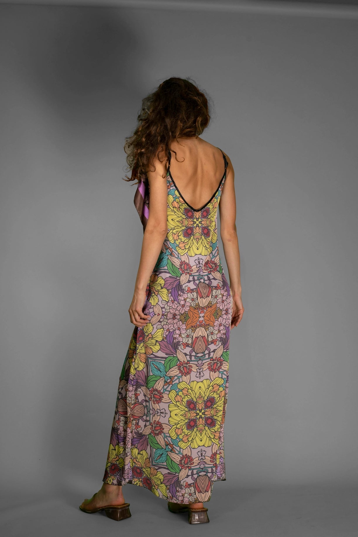 Golden Floral Slip Dress-Nuvula-Urbanheer