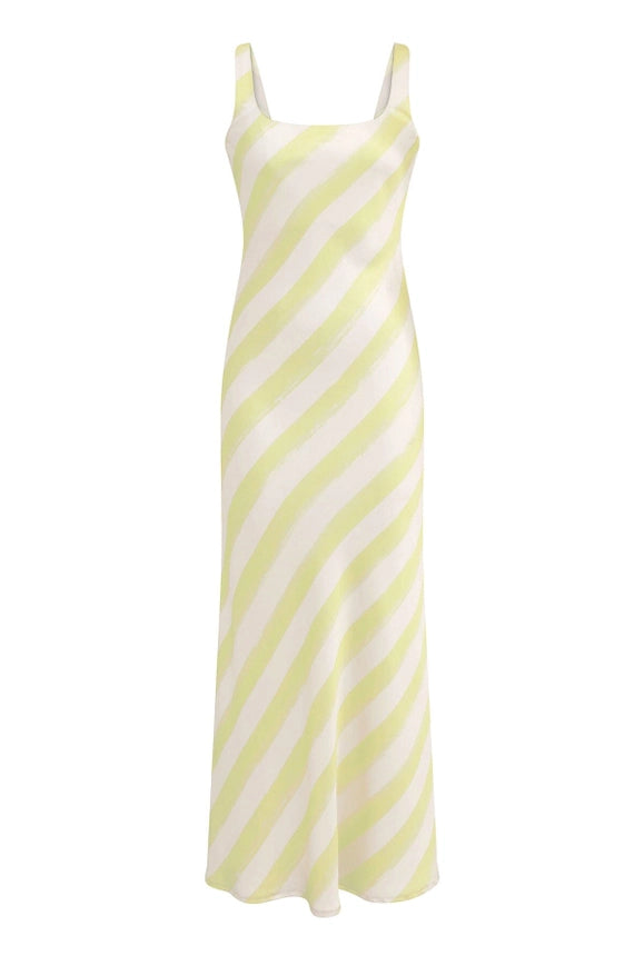 Striped Satin Maxi Slip Dress-dress-Avec Les Filles-Urbanheer