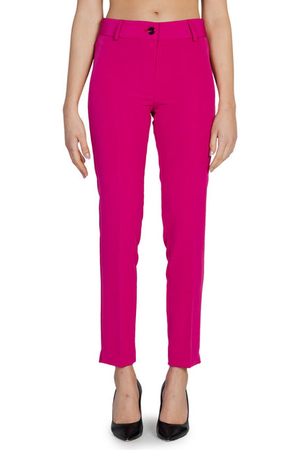 Sol Wears Women Women Trousers-Sol Wears Women-fuchsia-42-Urbanheer