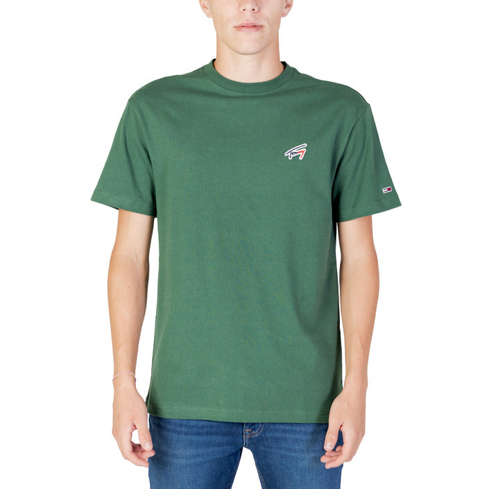 Tommy Hilfiger Jeans Men T-Shirt-Tommy Hilfiger Jeans-green-S-Urbanheer