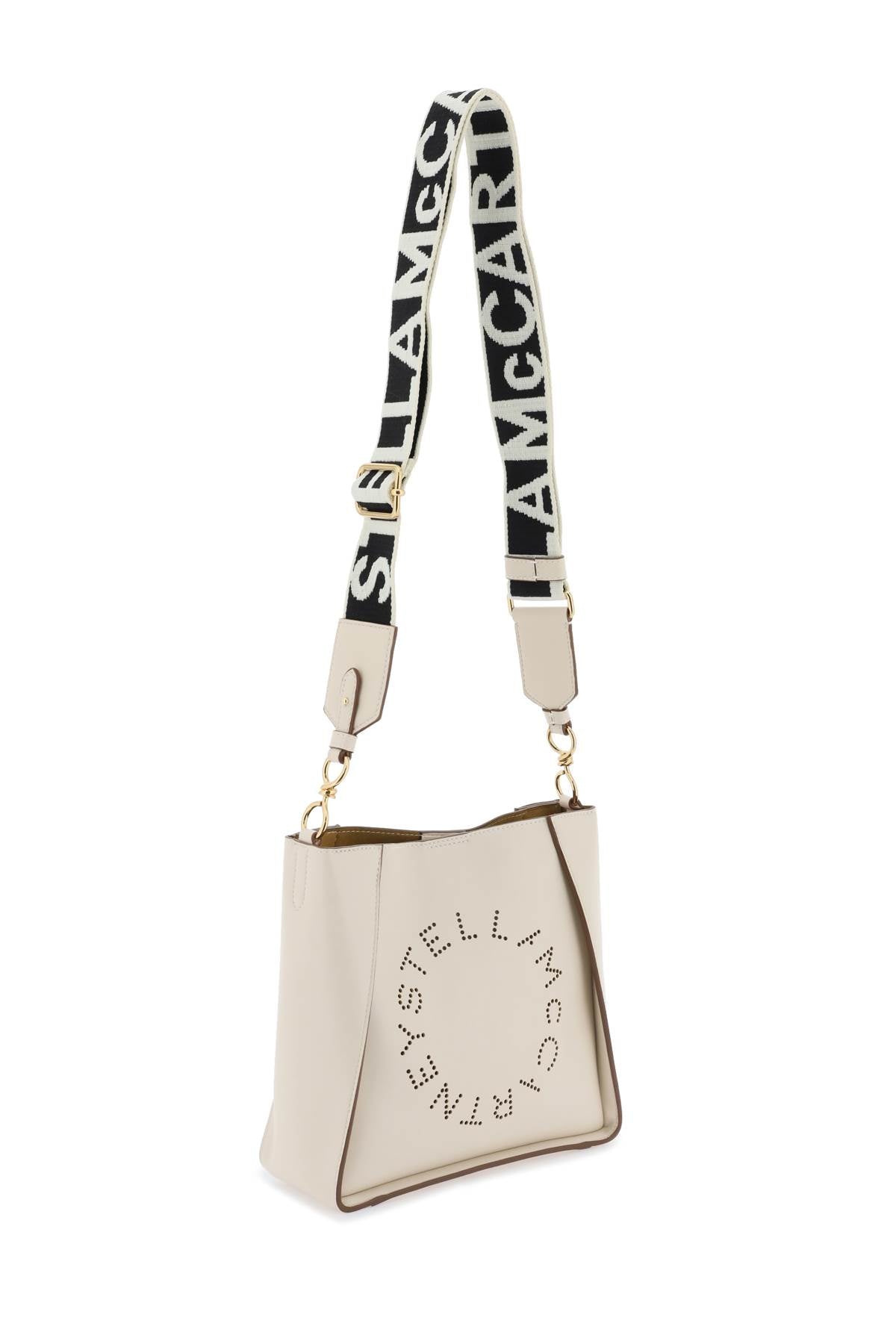 Stella Mccartney Crossbody Bag With Perforated Stella Logo White-Stella McCartney-os-Urbanheer