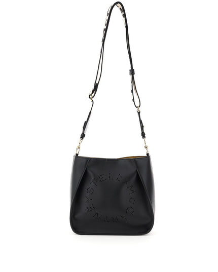 Stella Mccartney Crossbody Bag With Perforated Stella Logo Black-Stella McCartney-os-Urbanheer