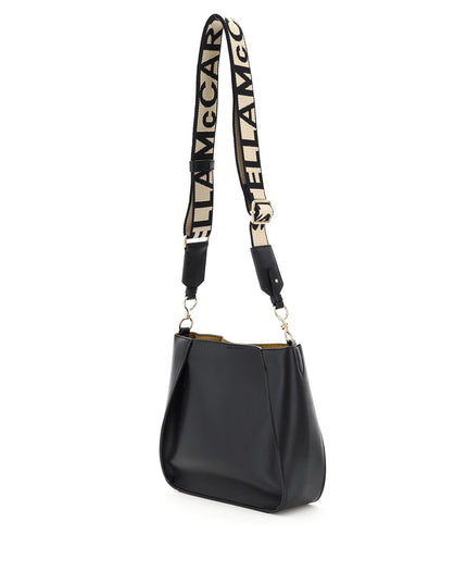 Stella Mccartney Crossbody Bag With Perforated Stella Logo Black-Stella McCartney-os-Urbanheer