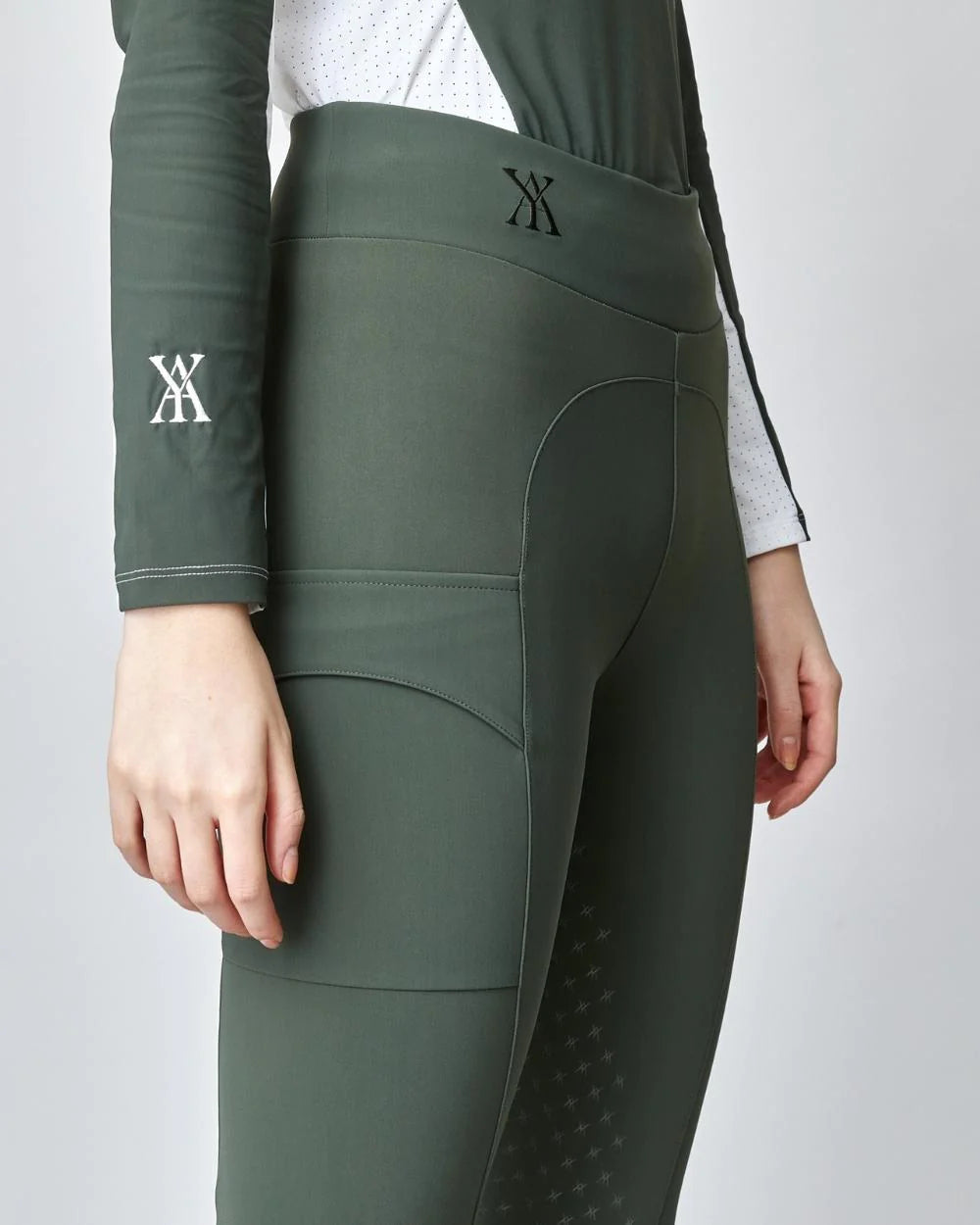 Compression Pull-On Riding Breeches Green-Breeches-Yagya-Urbanheer